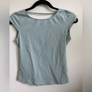 Garage backless/low back sage blue T-shirt